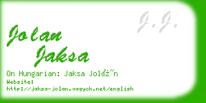 jolan jaksa business card